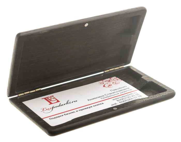 Business card holder "Heraldika" (stained oak)