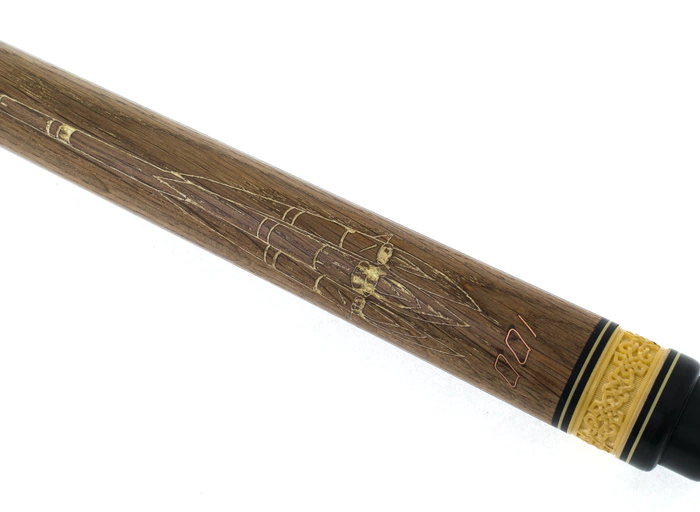 Billiard cue "Gagarin" (stained oak, gold)