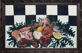 Oil painting "Fish collapse" on canvas