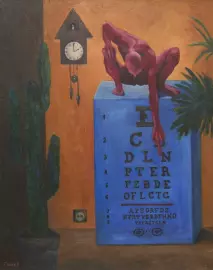 Oil painting "Crazy Ophthalmologist" on canvas