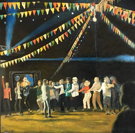 Oil painting "Round Dance" on canvas