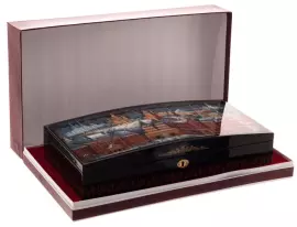 Шкатулка Холуй "Зимняя Москва"