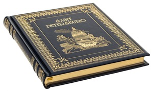 Leather-bound gift book "Saint Petersburg" in English