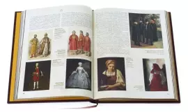 Gift book in leather cover "Russian art: Architecture. Painting. Sculpture"