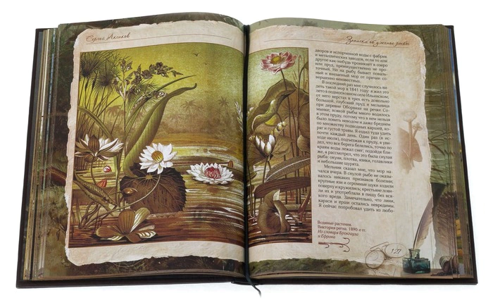 The leather-bound book "Notes on fish eating"