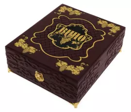 Книга в кожаном переплете "Андре Домине. Вино" в коробе