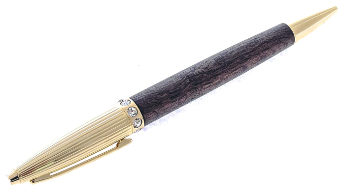 Stained oak handle "Princess" (rhinestones)