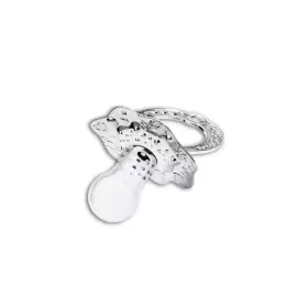 Серебряный набор для малышей "Бабочка": погремушка и сувенир-пустышка