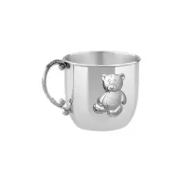 Серебряный детский набор "Мишка": кружка и ложка