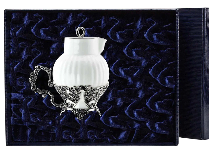 Silver creamer "Symphony" with blackening