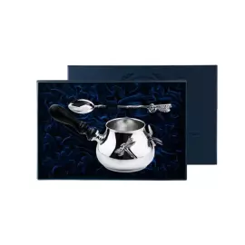 Серебряный набор для кофе "Стрекоза": ложка, турка, на 1 персону