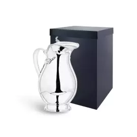 Серебряный кувшин "Листья" с крышкой