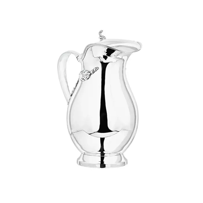 Серебряный кувшин "Листья" с крышкой