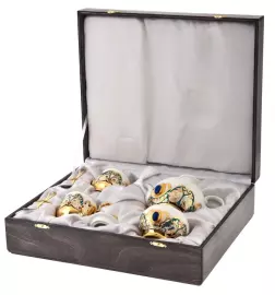 Чайный сервиз "Беседа" на 2 персоны, с лазуритом, Златоуст