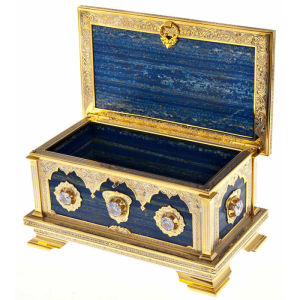 Lapis lazuli casket with rock crystal, Zlatoust