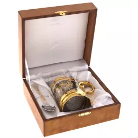 Подстаканник "Охота на медведя" Златоуст