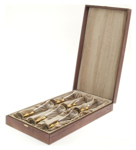 Set of 6 champagne glasses "Etiquette"