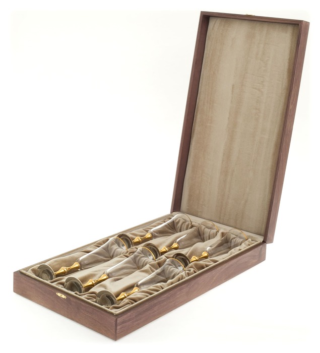 Set of 6 champagne glasses "Etiquette"