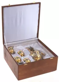 Набор для вина с чарками "Восточный" с малахитом, Златоуст