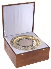 Набор для вина с чарками "Восточный" с малахитом, Златоуст