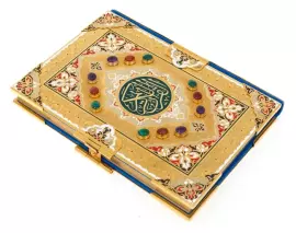 Коран на арабском языке (сердолик, аметист, малахит) эмаль
