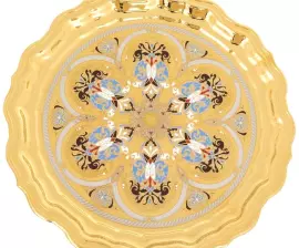 Набор для коньяка на блюде, на 6 персон, эмаль