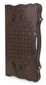 Резные нарды из бука "Лев" с ручкой