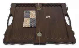 Резные нарды из бука "Лев" с ручкой