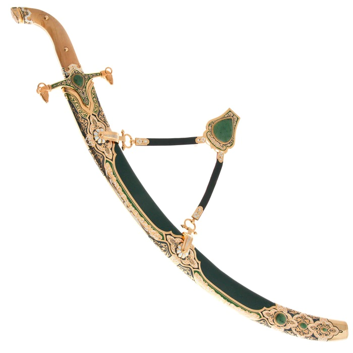 A set of "Decorated" saber and shield, Zlatoust