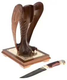 Нож с подставкой "Сокол" Златоуст