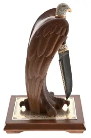 Нож с подставкой "Сокол" Златоуст