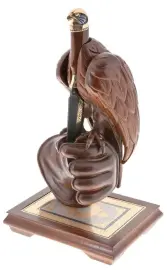 Нож с подставкой "Сокол на руке" Златоуст