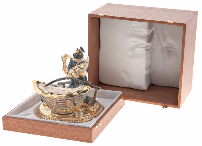 Caviar bowl "Rybak" Zlatoust