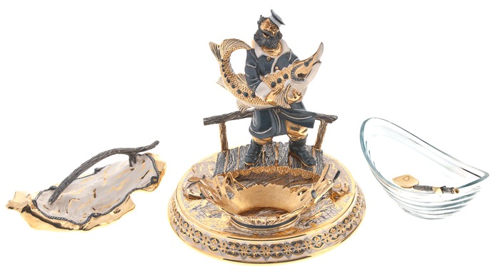 Caviar bowl "Rybak" Zlatoust