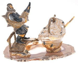 Caviar bowl "Catch" Zlatoust