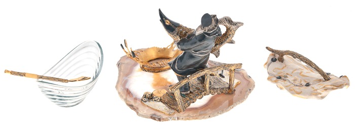 Caviar bowl "Catch" Zlatoust
