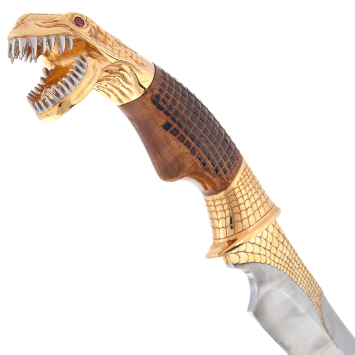 Knife with stand "The end of the age of dinosaurs" Zlatoust
