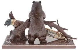 Нож с подставкой "Медведь" Златоуст