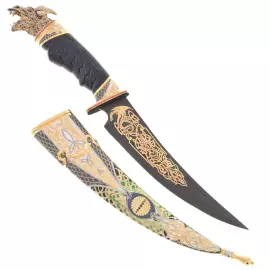 Нож с подставкой "Дракон" Златоуст