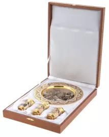 Набор для водки "Соколиная охота" Златоуст