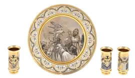 Набор для водки "Соколиная охота" Златоуст