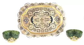 Чайный набор с пиалами "Нефритовый" Златоуст