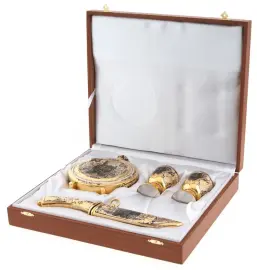 Набор охотничий "Медведь" на 2 персоны, Златоуст Набор охотничий "Медведь" на 2 персоны, Златоуст