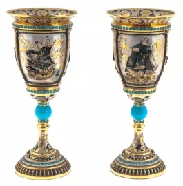 Набор для вина "Фрегат" на 2 персоны, Златоуст