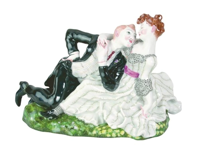 Porcelain sculpture "Lovers"