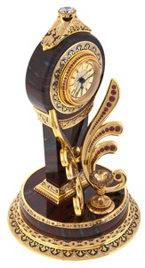 Fantasy table clock jasper, Zlatoust