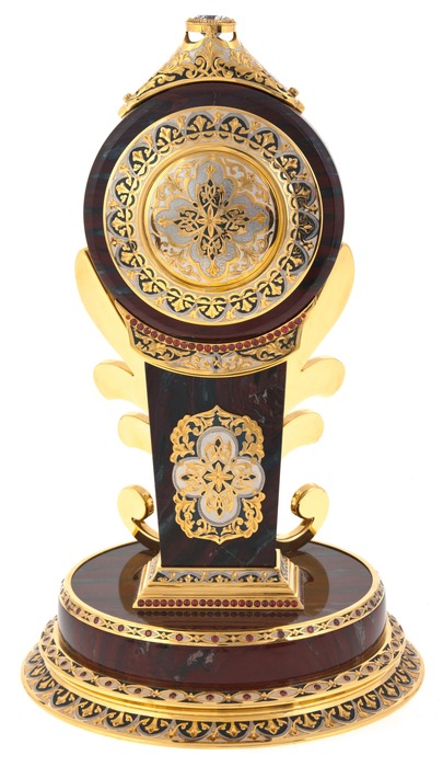 Fantasy table clock jasper, Zlatoust