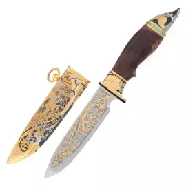 Нож украшенный "Осетр" Златоуст