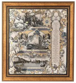 Кортик "Петр Великий" с картиной и книгой, Златоуст Кортик "Петр Великий" с картиной и книгой, Златоуст