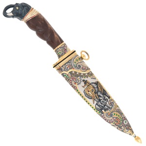 Knife decorated with "Elephant" Zlatoust